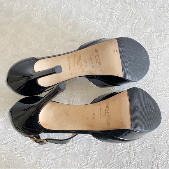 Jimmy Choo Tribe Patent leather T Strap Sandal - Picture 4 of 13